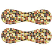 プールタイル、茶色のモザイクタイル、幾何学的パターン ソフトボール (パネル)