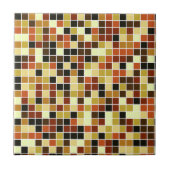 プールタイル、茶色のモザイクタイル、幾何学的パターン タイル (正面)