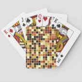 プールタイル、茶色のモザイクタイル、幾何学的パターン トランプ (裏面)