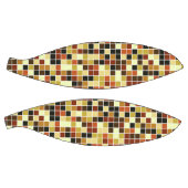 プールタイル、茶色のモザイクタイル、幾何学的パターン バスケットボール (パネル)