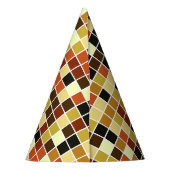 プールタイル、茶色のモザイクタイル、幾何学的パターン パーティーハット (裏面)