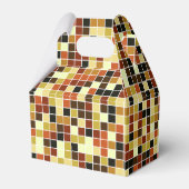 プールタイル、茶色のモザイクタイル、幾何学的パターン フェイバーボックス (裏面サイド)