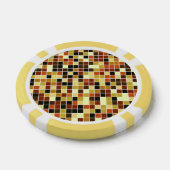 プールタイル、茶色のモザイクタイル、幾何学的パターン ポーカーチップ (シングル)