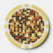 プールタイル、茶色のモザイクタイル、幾何学的パターン ポーカーチップ (正面)