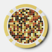 プールタイル、茶色のモザイクタイル、幾何学的パターン ポーカーチップ (裏面)