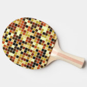 プールタイル、茶色のモザイクタイル、幾何学的パターン 卓球ラケット (横)