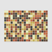 プールタイル、茶色のモザイクタイル、幾何学的パターン 薄葉紙 (正面)