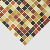 プールタイル、茶色のモザイクタイル、幾何学的パターン 薄葉紙 (詳細)