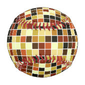 プールタイル、茶色のモザイクタイル、幾何学的パターン 野球ボール (裏面)