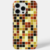 プールタイル、茶色のモザイクタイル、幾何学的パターン Case-Mate iPhoneケース (裏面)
