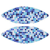プールタイル、青モザイクタイル、幾何学的パターン アメリカンフットボール (パネル)