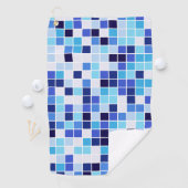 プールタイル、青モザイクタイル、幾何学的パターン ゴルフタオル (インサイチュ)