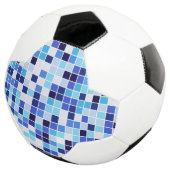 プールタイル、青モザイクタイル、幾何学的パターン サッカーボール (3/4)