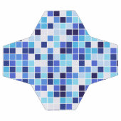 プールタイル、青モザイクタイル、幾何学的パターン サッカーボール (フラット)