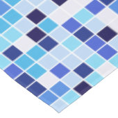 プールタイル、青モザイクタイル、幾何学的パターン テーブルクロス (アングル)