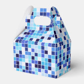 プールタイル、青モザイクタイル、幾何学的パターン フェイバーボックス (裏面サイド)