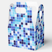 プールタイル、青モザイクタイル、幾何学的パターン フェイバーボックス (オープン)