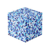 プールタイル、青モザイクタイル、幾何学的パターン フォトキューブ (裏面アングル)