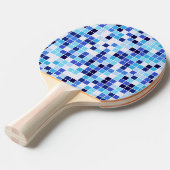 プールタイル、青モザイクタイル、幾何学的パターン 卓球ラケット (正面アングル)