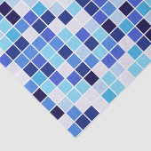 プールタイル、青モザイクタイル、幾何学的パターン 薄葉紙 (詳細)