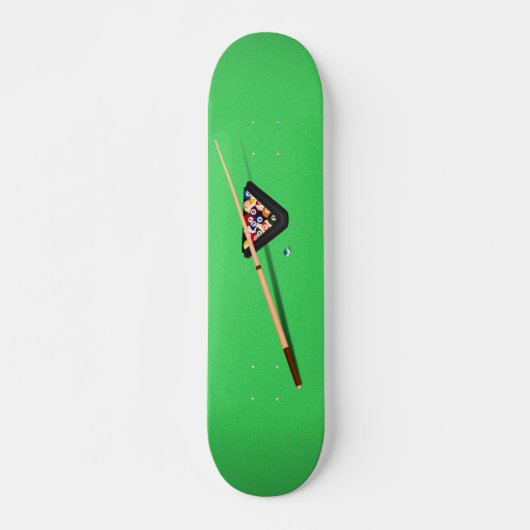 プールテーブルキュースティックとボール スケートボード (正面)