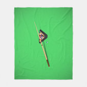 プールテーブルキュースティックとボール フリースブランケット (正面)