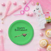 プールテーブルキュースティックとボール ペーパープレート (パーティー)