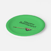 プールテーブルキュースティックとボール ペーパープレート (アングル)