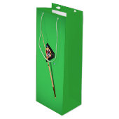 プールテーブルキュースティックとボール ワインギフトバッグ (正面アングル)