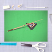 プールテーブルキュースティックとボール 薄葉紙 (クラフト)