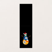 プールテーブルボール付きビリヤードクリスマス雪だるま 名刺 (外部フラット)