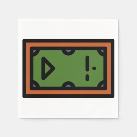 プールテーブル スタンダードカクテルナプキン (正面)