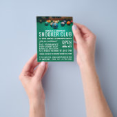 プールテーブル、プールクラブ、スヌーカーク広告ラブズ チラシ (手)