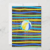 プールバースデーパーティラバーダックブルーグリーンウッド 招待状 (裏面)