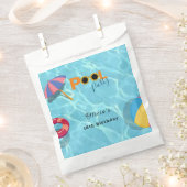 プールバースデーパーティーお祝いテーマ フェイバーバッグ (クリップ留めされた状態)