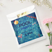 プールバースデーパーティーのウェルカムサイン フェイバーバッグ (封をした状態)