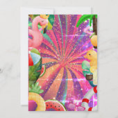 プールバースデーパーティーキッズカスタム 招待状 (裏面)