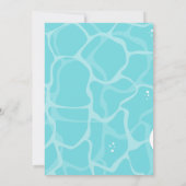 プールバースデーパーティー、プールキッズスイミングパーティー 招待状 (裏面)