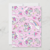 プールバースデーパーティーUnicornフラミンゴトロピカル 招待状 (裏面)