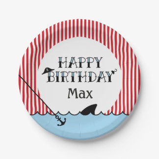 プールパイレーツパーティー紙プレート ペーパープレート