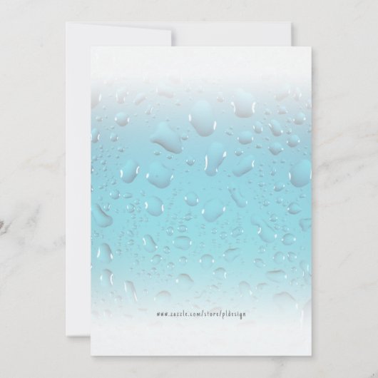 プールパウィー子犬カスタムの写真の誕生日パーティー 招待状 (裏面)