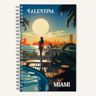 プールパティオアットサンライズオーバービューマイアミビーチ ノートブック
