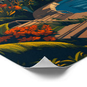 プールパティオアットサンライズオーバービューマイアミビーチ ポスター (角)