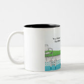 プールパーソナライズされたクリーナー – 女性マンガ ツートーンマグカップ (左)