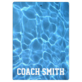 プールパーソナライズされたフォトスイミングまたはダイビングコーチ クリップボード (裏面)