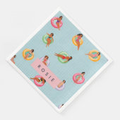 プールパーソナライズされたフロッリラックストに登場する夏の女性 (コーナー)