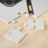 プールパーソナライズされたホール名8ボールクラウンビリヤード ジグソーパズル (側面)