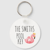 プールパーソナライズされた鍵名 キーホルダー (正面)
