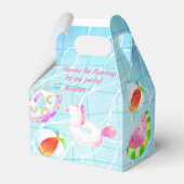 プールパーティがギフトボックスを引き立てる フェイバーボックス (裏面サイド)