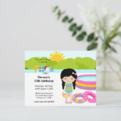 プールパーティの女の子 招待状 (スタンド正面)